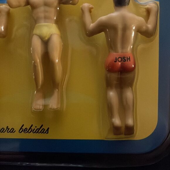 Original Drinking Buddies Men Bachelorette Party Drink Marker 6 Drink Charms - Picture 5 of 6